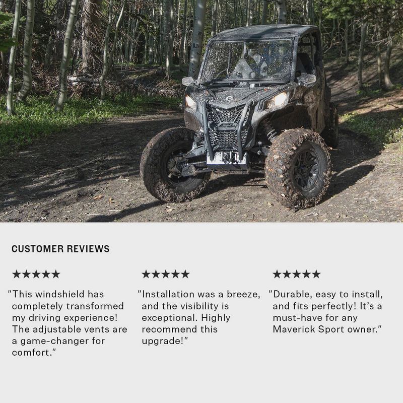 Can-Am Commander Vented Front Windshield