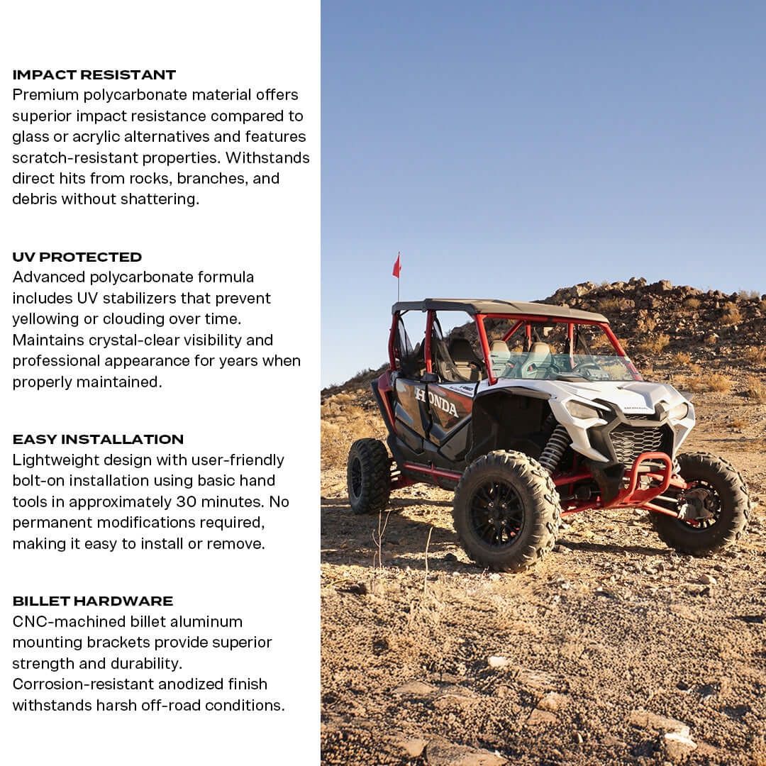 Honda Talon Polycarbonate Half Front Windshield