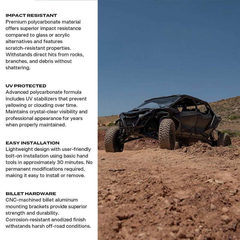 Can-Am Maverick R Polycarbonate Full Front Windshield