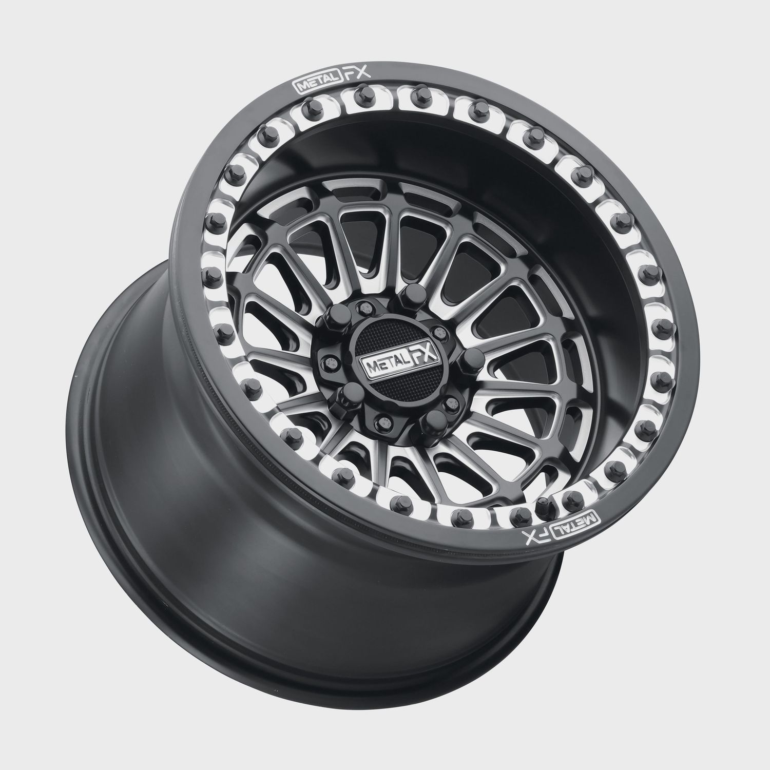 Delta R Beadlock | Satin Black Contrast Cut, SIZE | OFFSET | BOLT PATTERN | SKU#: 15x10 | +0mm/5+5 | 5x4.5 | 78323 (Polaris 5-Lug / Segway Super Villain)