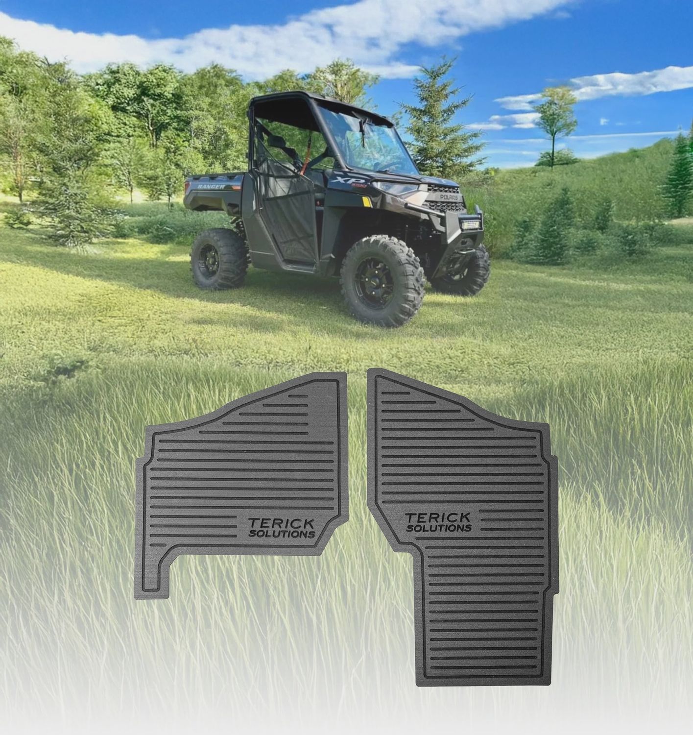 Polaris Ranger 1000 Rubber Floor Mats, Model: 2 Door / 3 Seat 1000 XP