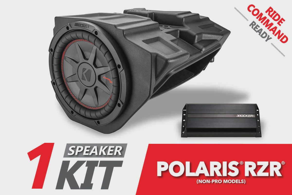 2014-2023 Polaris RZR Kicker 10in Subwoofer Plug-&amp;-Play Add-On Kit for Ride Command w/Factory Audio