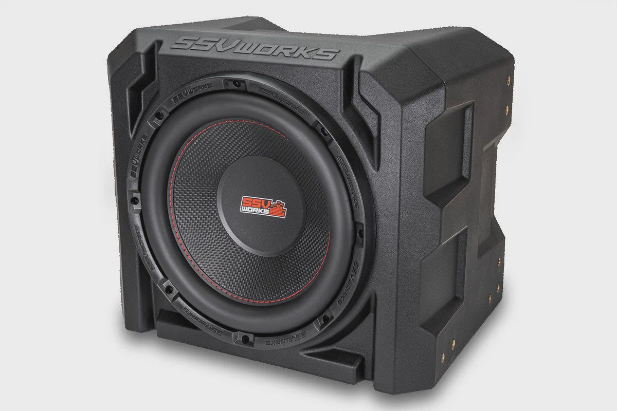 Universal 10-Inch Subwoofer Enclosure - High-Strength Rotomolded Design, Durable &amp; Weather-Resistant, Perfect for Car, Truck, Boat or UTV Audio Upgrades, Enhanced Bass Performance, Subwoofer: SSV Works