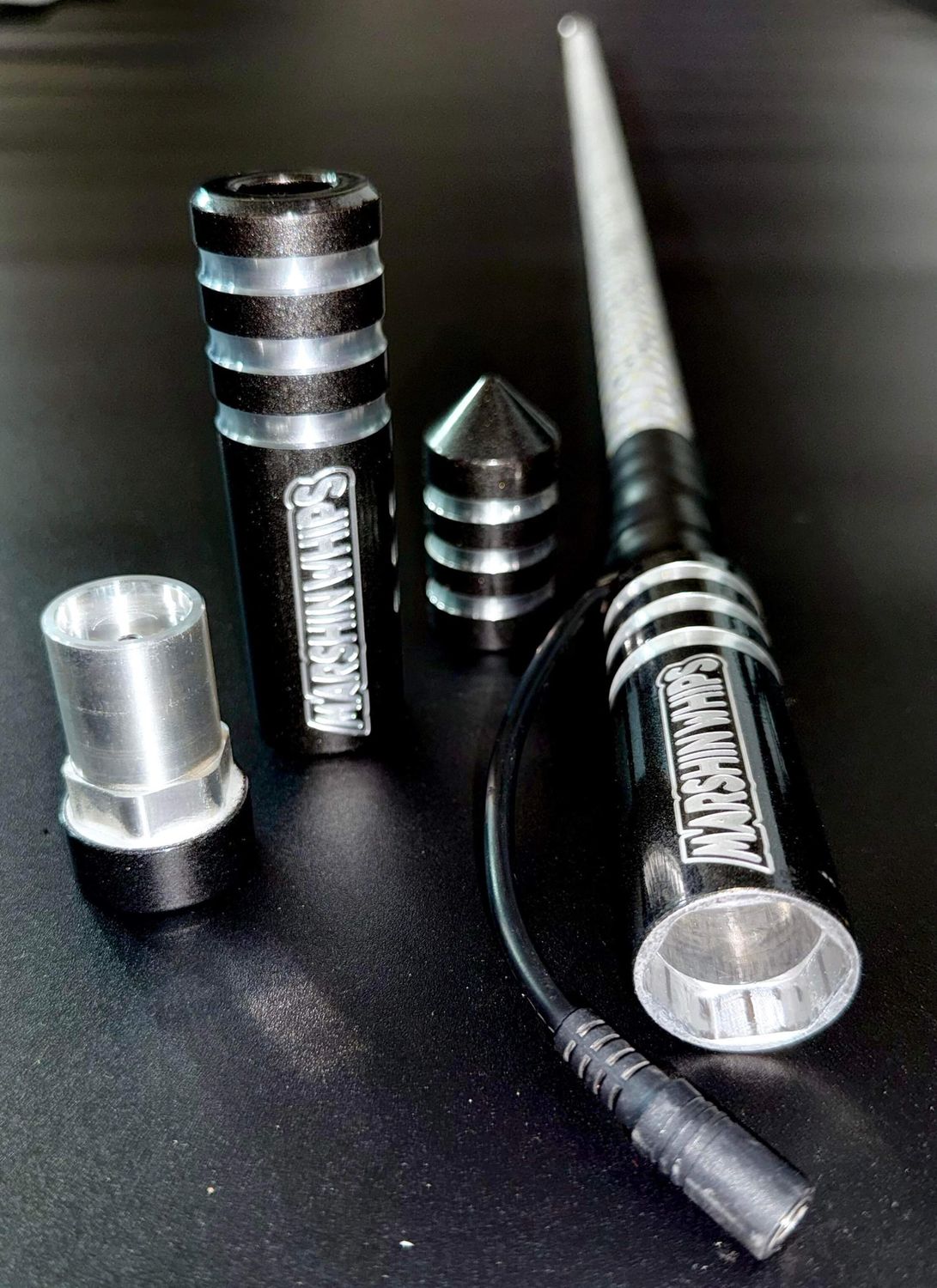 Game Changer LED Whip - Crystal Grey Single, LED COLOR: AMBER, Size: 2 FT