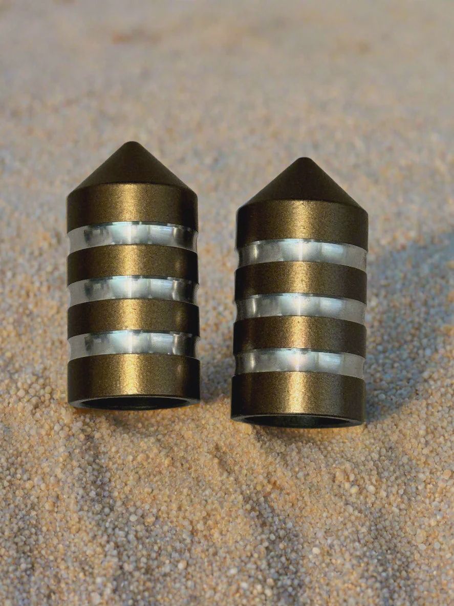 Billet Magnet Base Caps, Color: BRONZE, Quantity: Set of 2