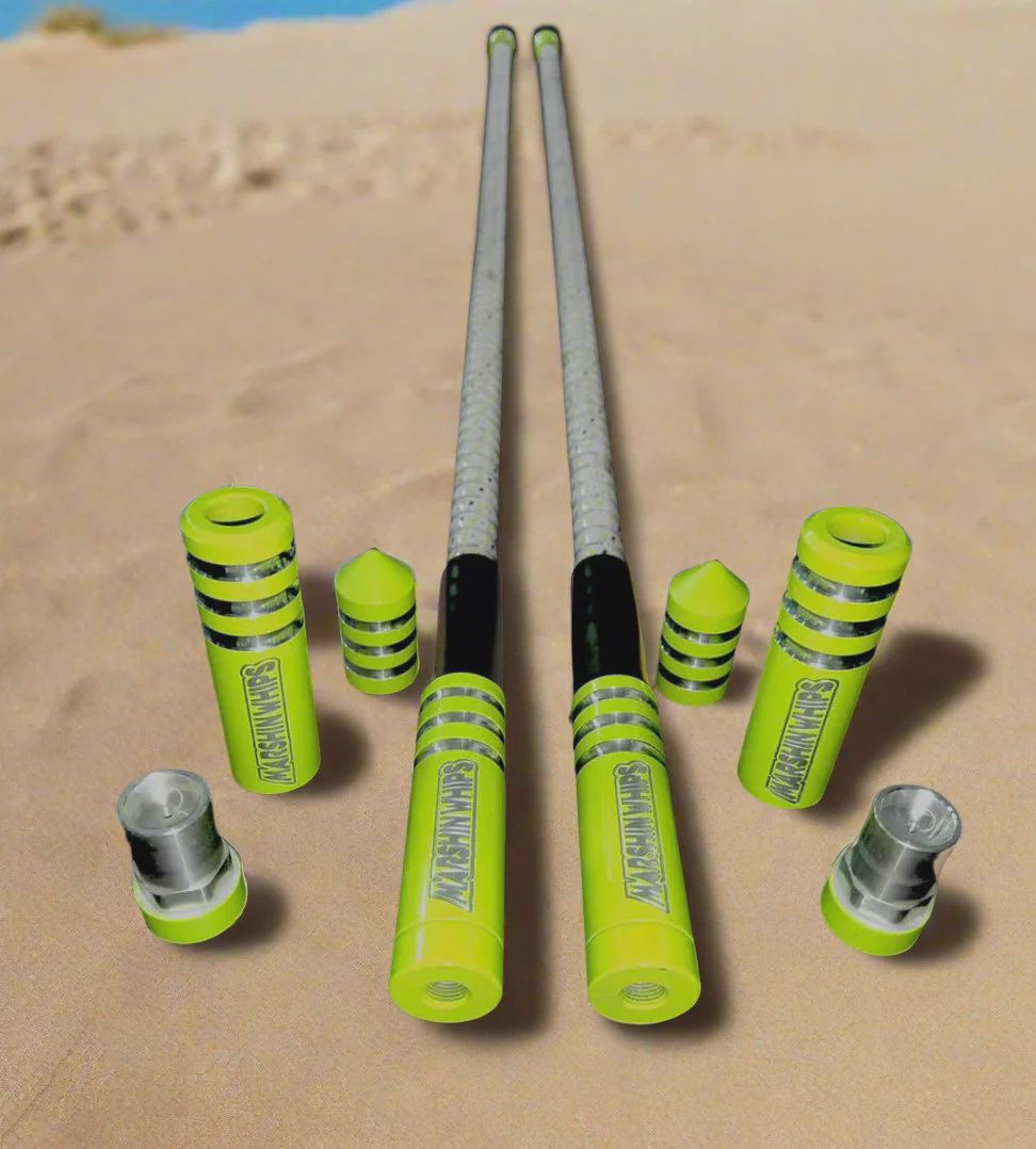 Game Changer LED Whip Set - Savage Sage Green, LED COLOR: AMBER, Size: 2 FT