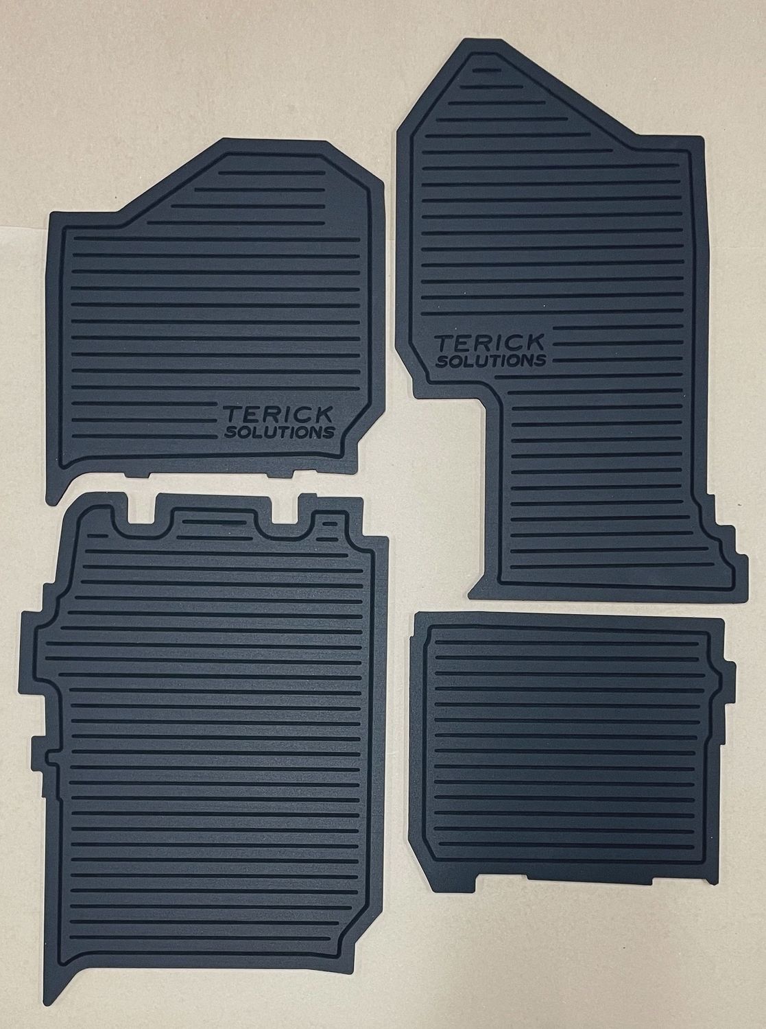 Kawasaki Ridge Crew Rubber Floor Mats, Model: 4 Door w/ Factory Speaker
