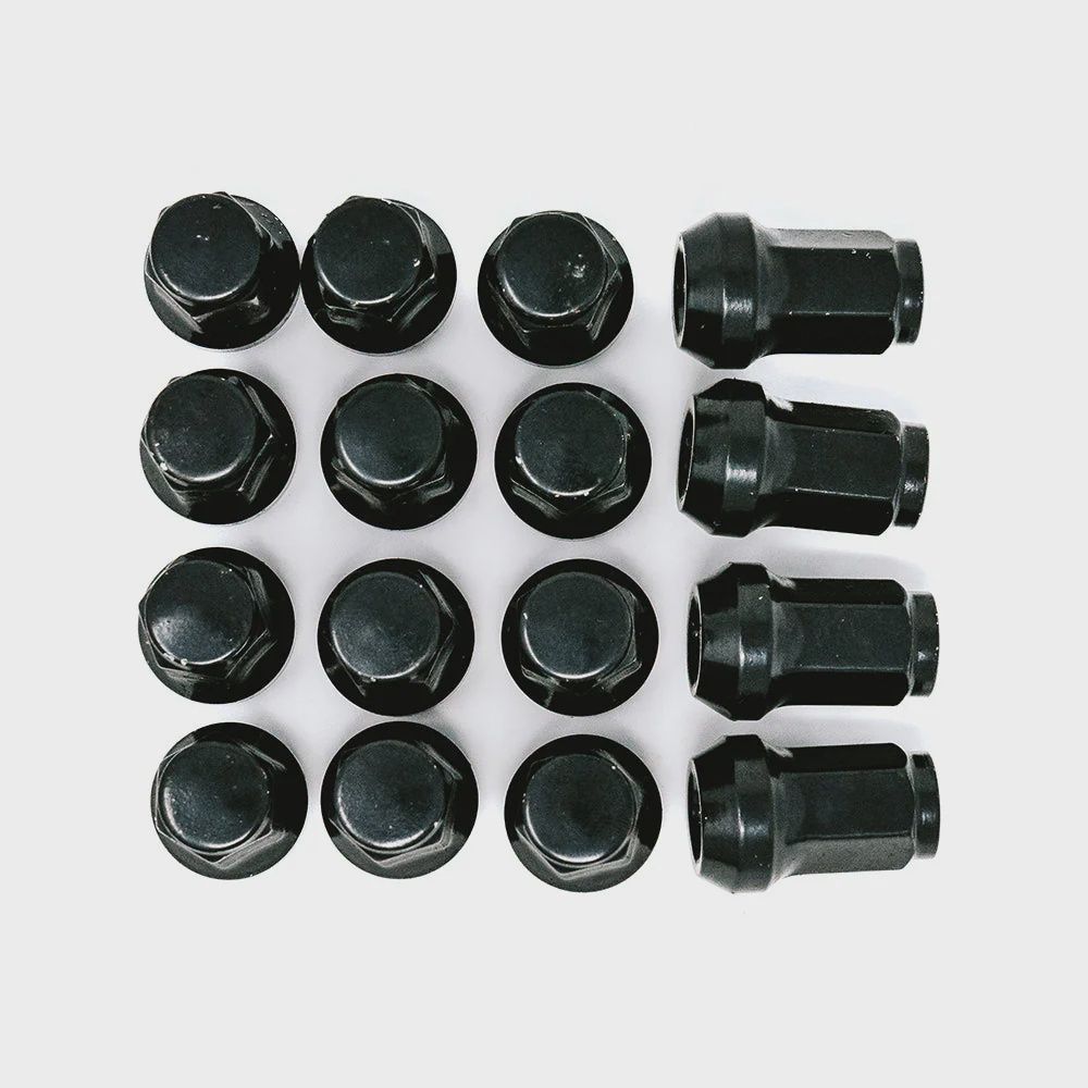 3/8 Lug Kit, Finish: Gloss Black, Type: Acorn