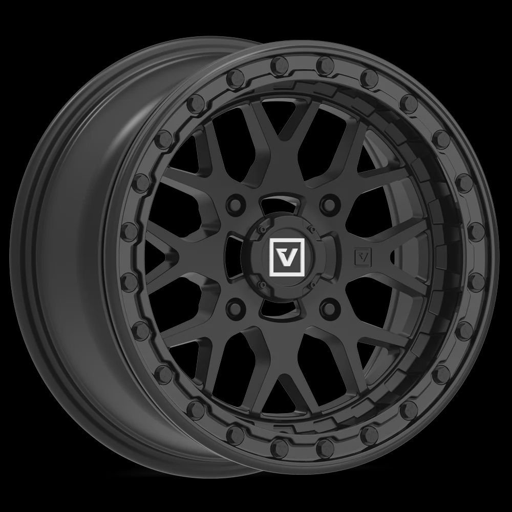 V07 Satin Black UTV Beadlock, BOLT PATTERN: 4x156, Offset: '+25mm (5+2), Size: 15x7