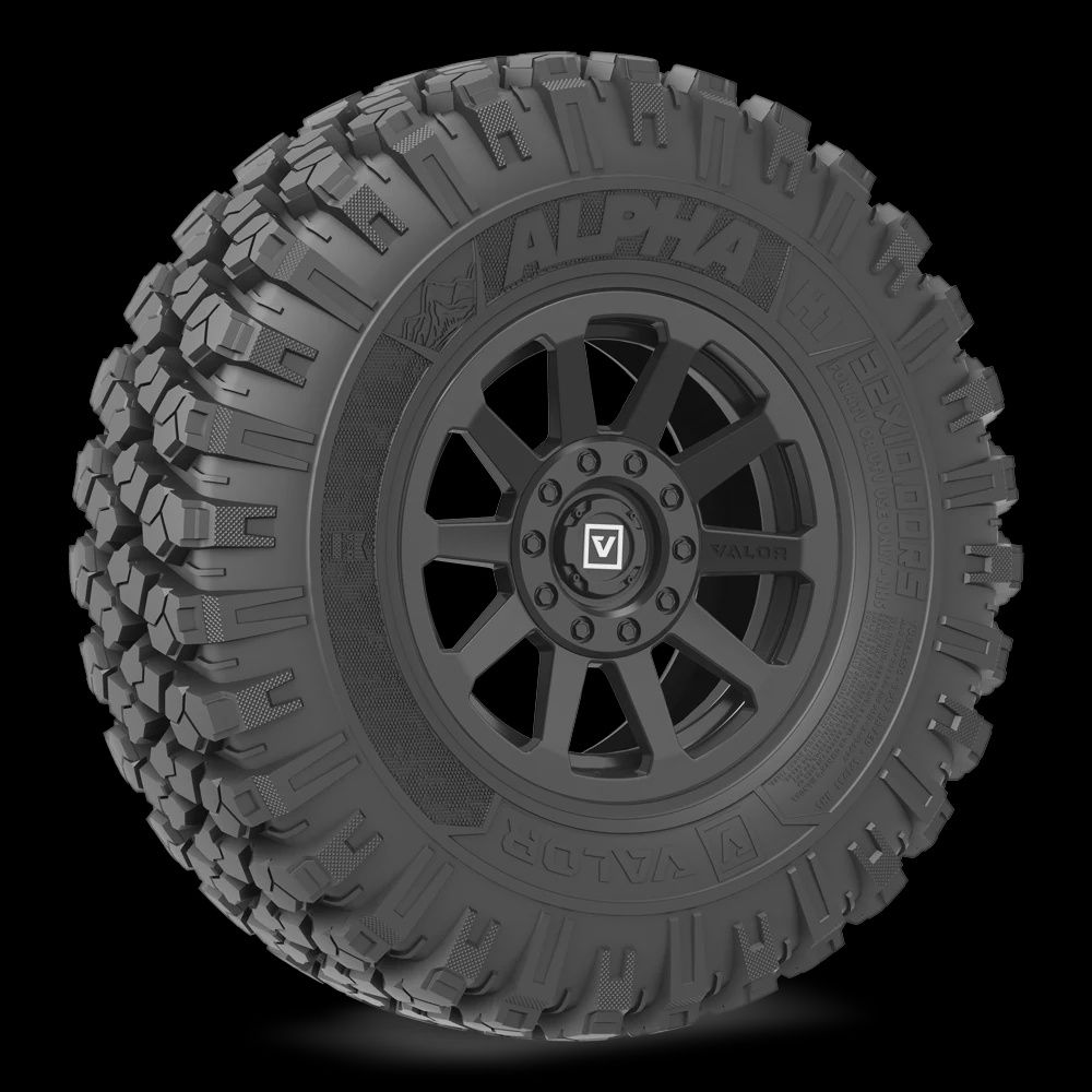 Alpha on 15x7 V02 SB, Alpha UTV Tire (Durometer Rating): 65 (H1), Alpha UTV Tire (Size): 32x10.00R15