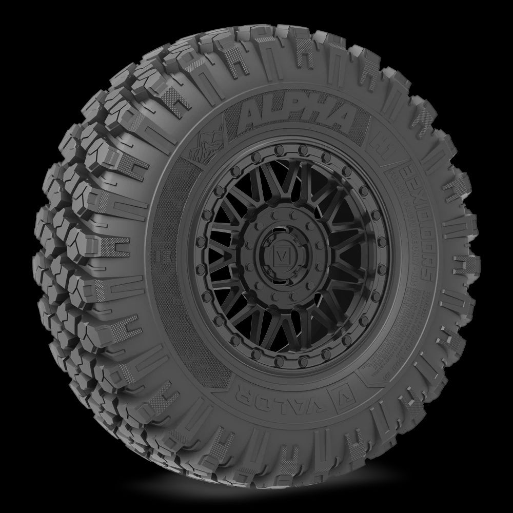 Alpha on 15x7 V08 SB, Alpha UTV Tire (Durometer Rating): 65 (H1), Alpha UTV Tire (Size): 32x10.00R15
