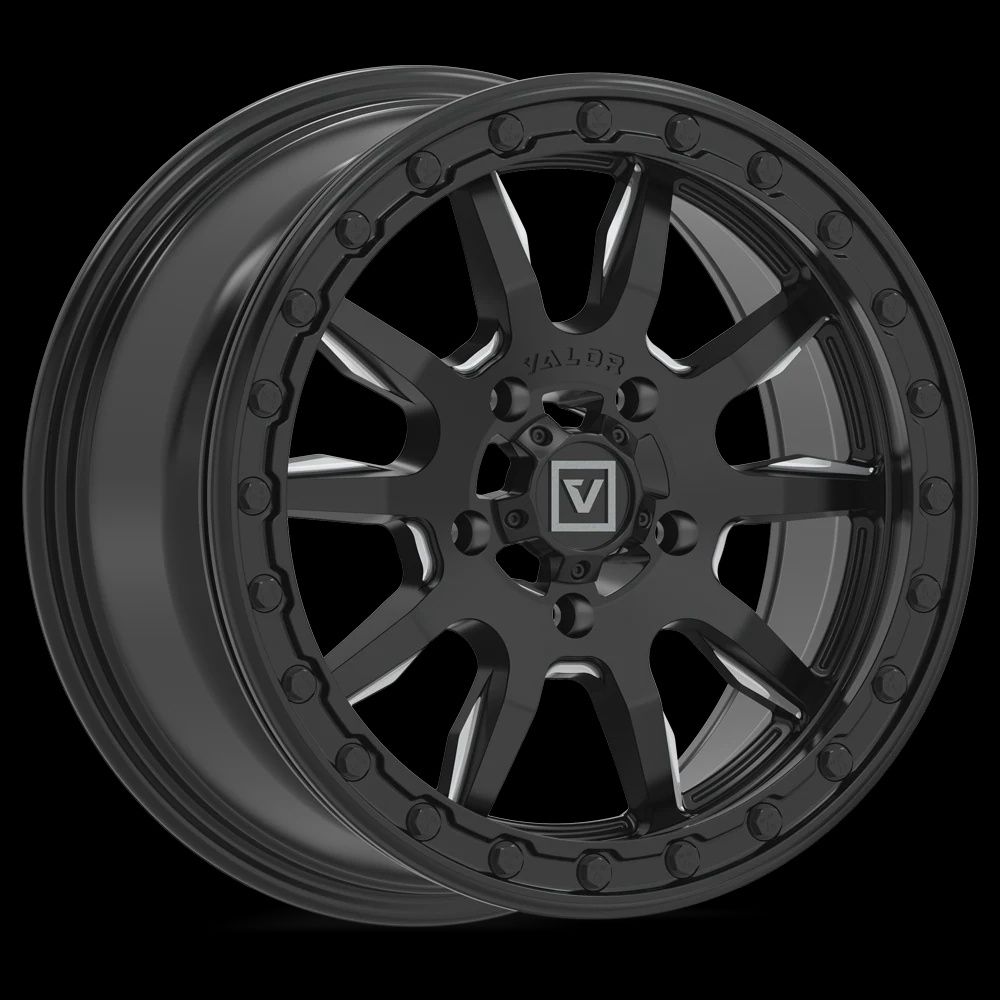 V15 Satin Black UTV Wheel, BOLT PATTERN: 5x114.3 (5x4.5), Offset: '+45mm (6+1), Size: 15x7