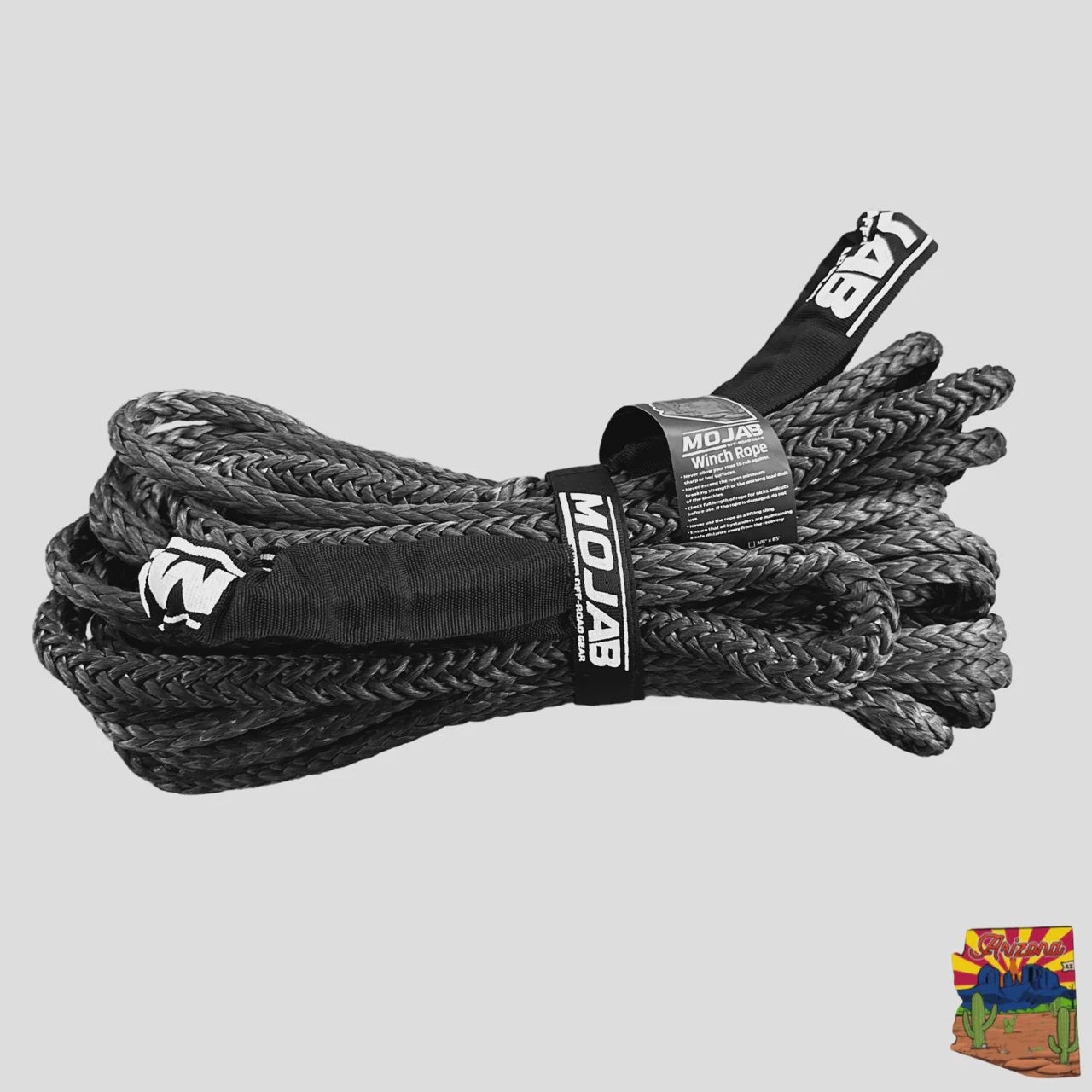 3/8'' x 50’ Winch line Extension, Color: Black