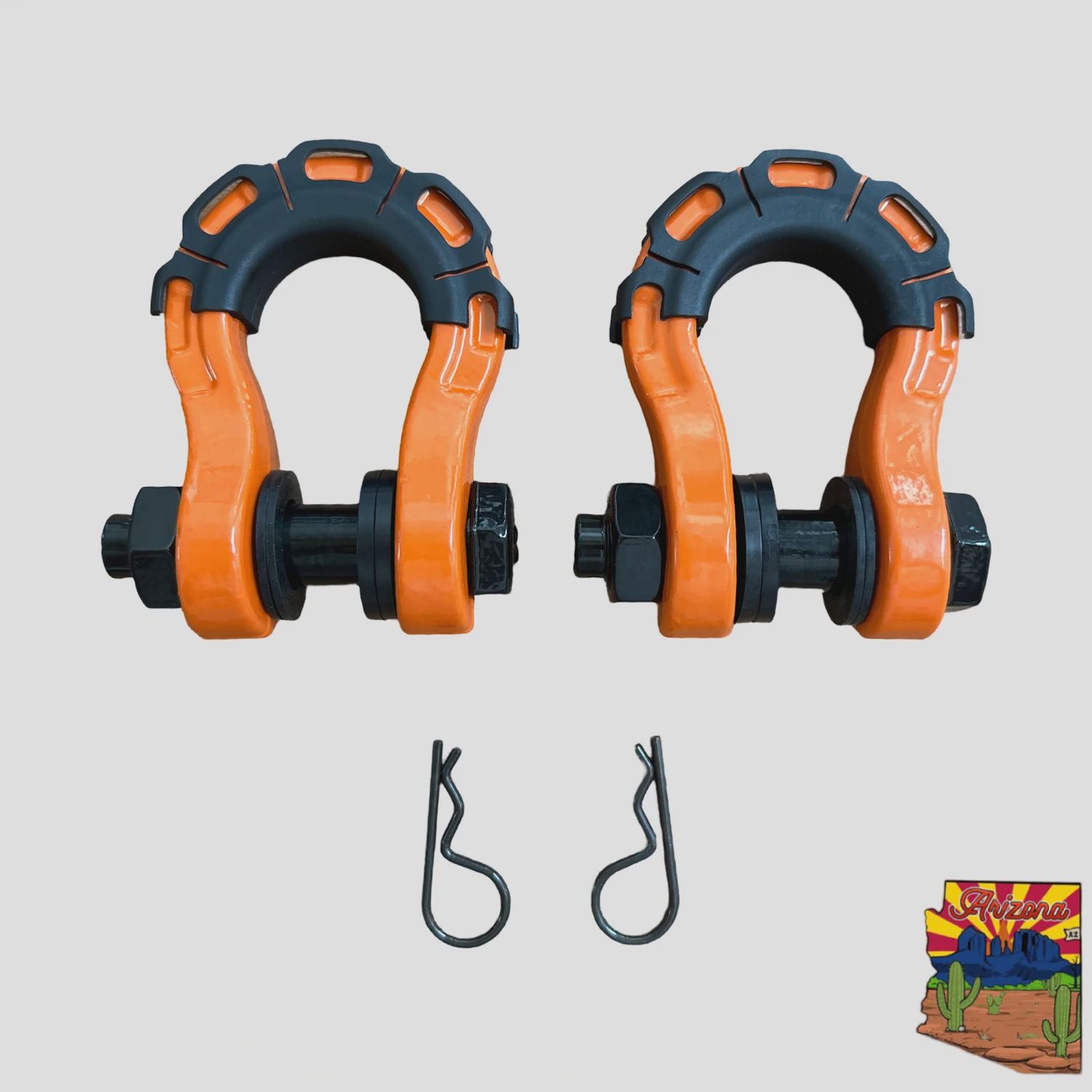 3/4” Forged Steel D-shackle set (8T) (LIFE TIME WARRANTY*), Color: black