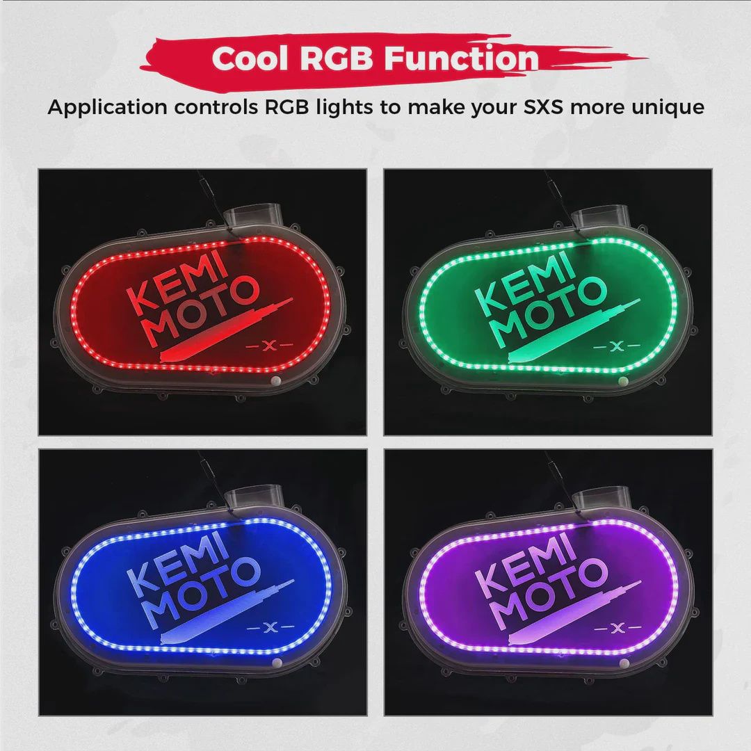 Outer Clutch Cover with RGB LED Strip Lights for Can-Am Maverick X3/MAX