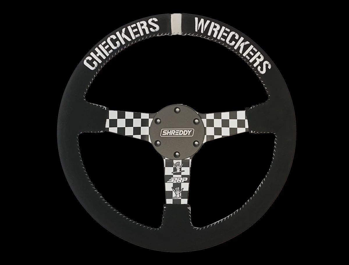 PRP X SHREDDY CHECKERED STEERING WHEEL, DEEP DISH