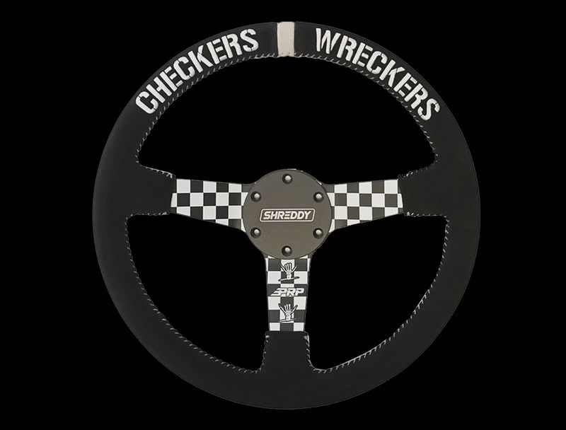 PRP X SHREDDY CHECKERED STEERING WHEEL, DEEP DISH