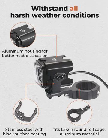 Whipless LED spot lights -pair