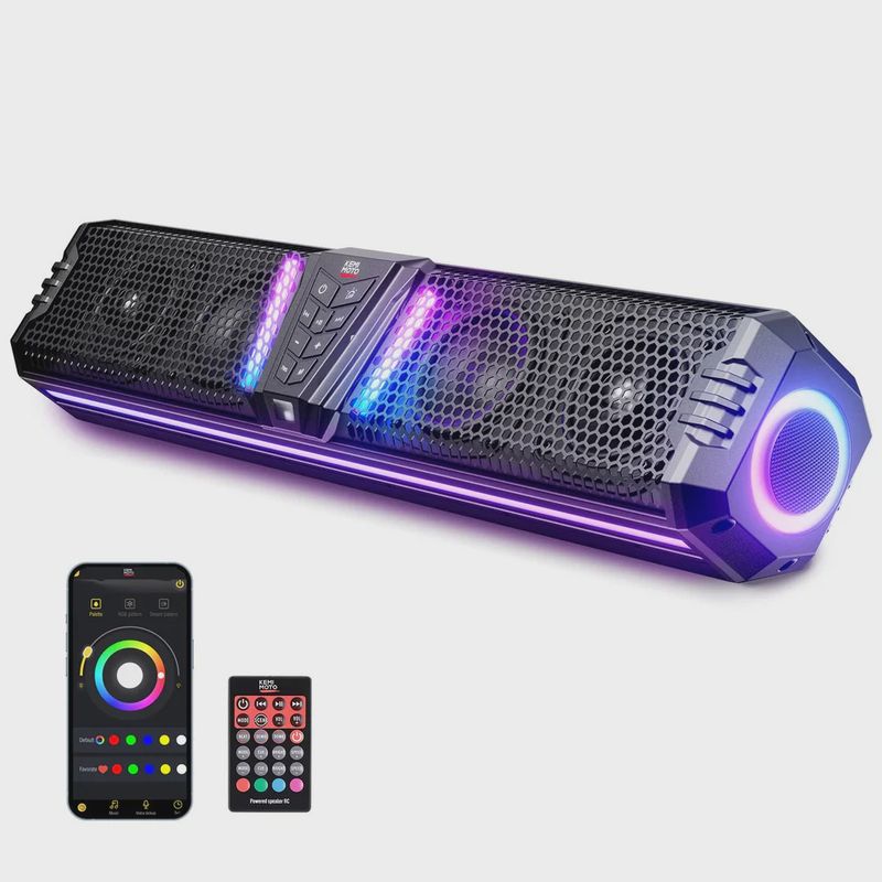 Midnight 60 26&quot; 4-Speaker UTV Bluetooth Sound Bar w/RGB Lighting