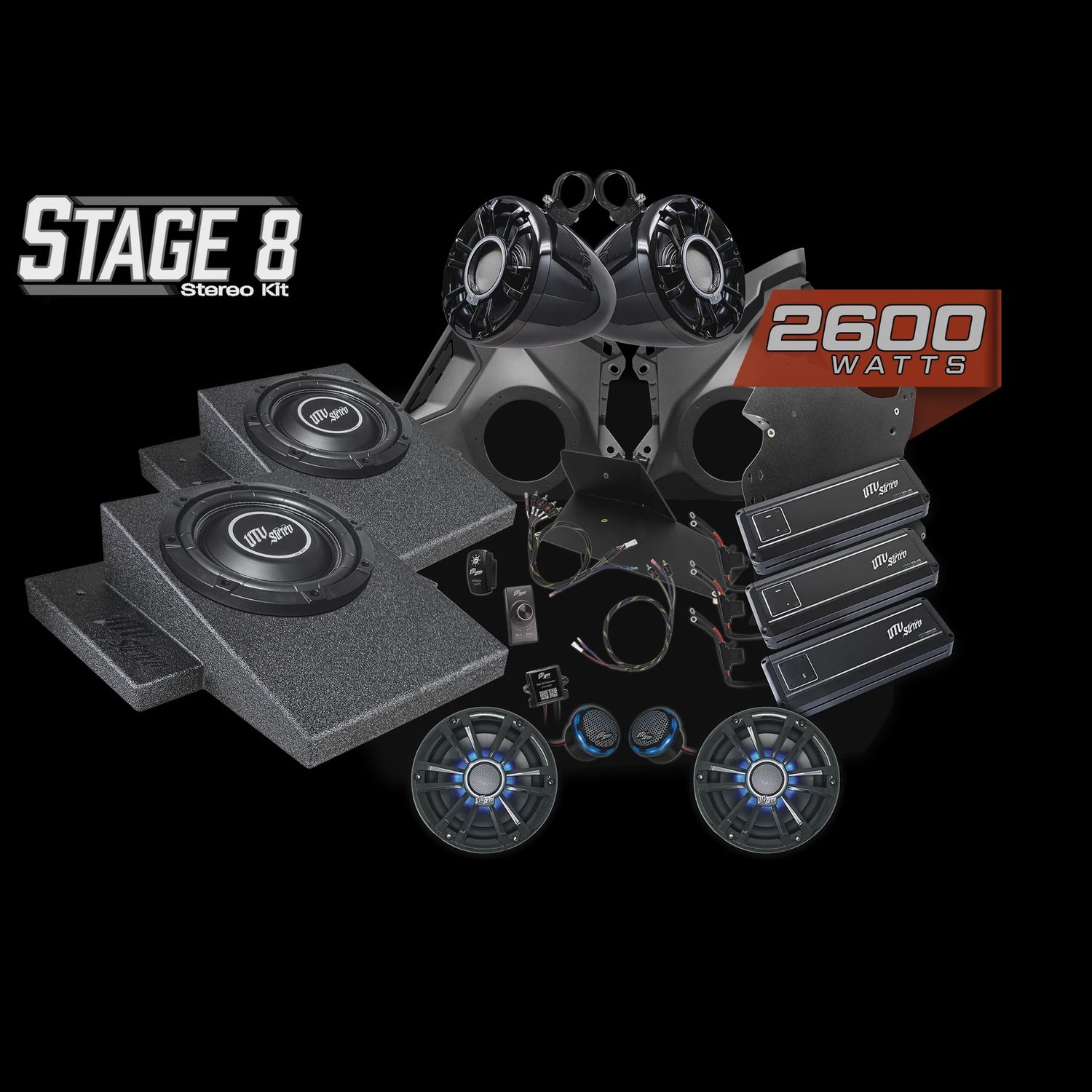 Can-Am® Maverick R Signature Series Stage 8 Stereo Kit | UTVS-R-S8-S