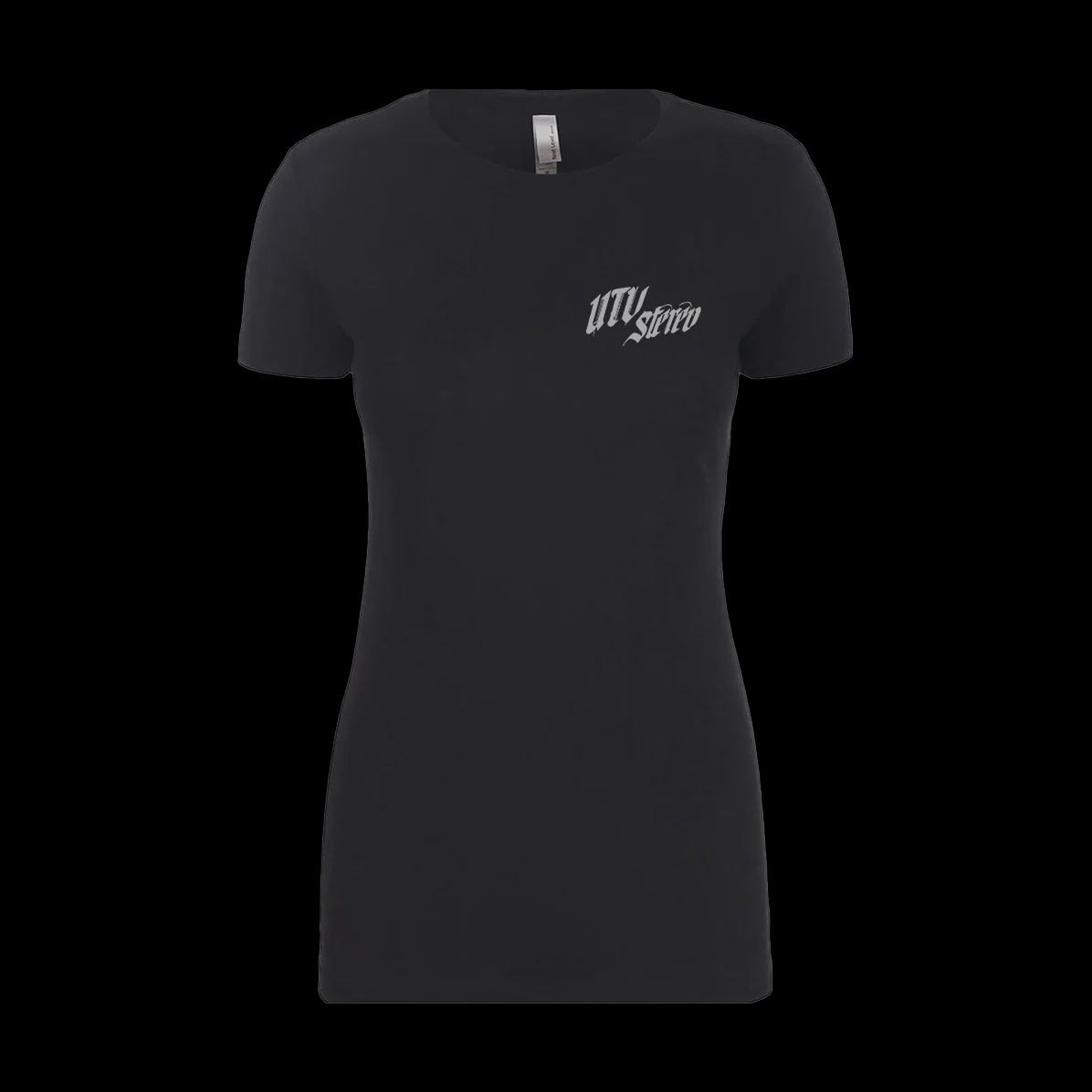 UTV Stereo Women's Signature T-Shirt with Silver Logo | UTVS-A-SHIRT-W-BLK