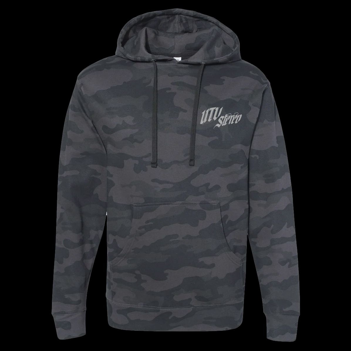 UTV Stereo Unisex Black Camo Hoodie | UTVS-A-HOODIE-U-CAMO