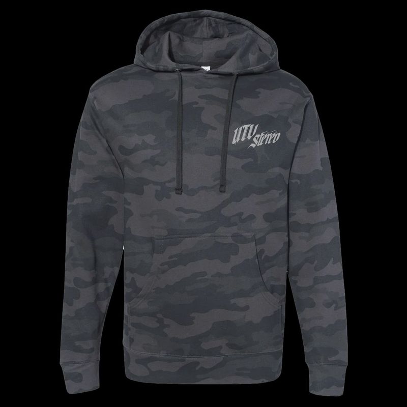 UTV Stereo Unisex Black Camo Hoodie | UTVS-A-HOODIE-U-CAMO