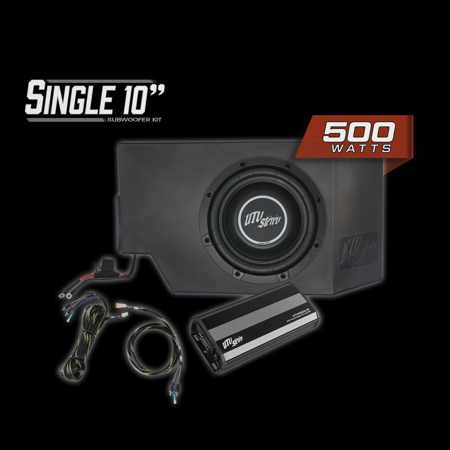 Can-Am® Defender 500W Single Driver Side 10" Subwoofer Kit | UTVS-DEF-SUB-500-DRIVER