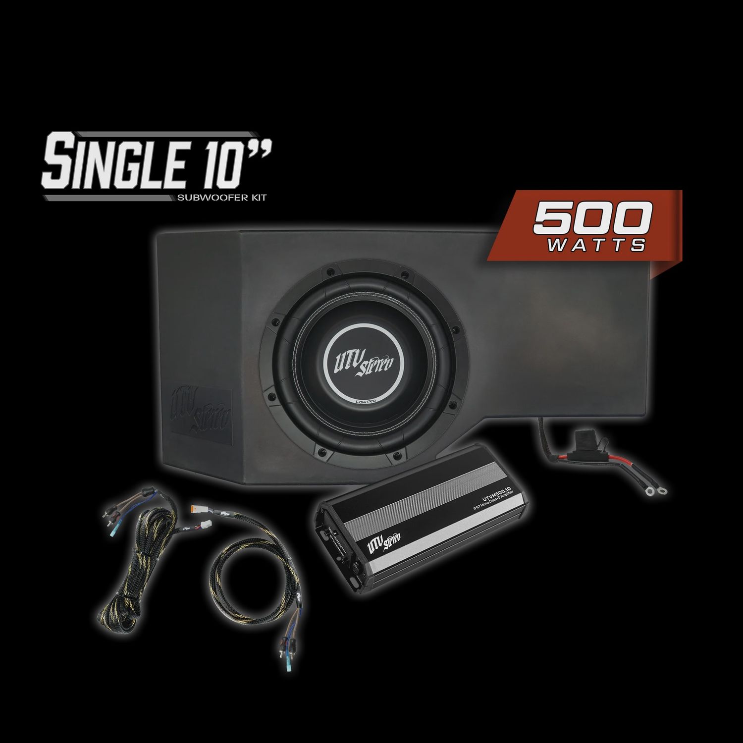 Can-Am® Defender 500W Single Passenger Side 10" Subwoofer Kit | UTVS-DEF-SUB-500-PASS