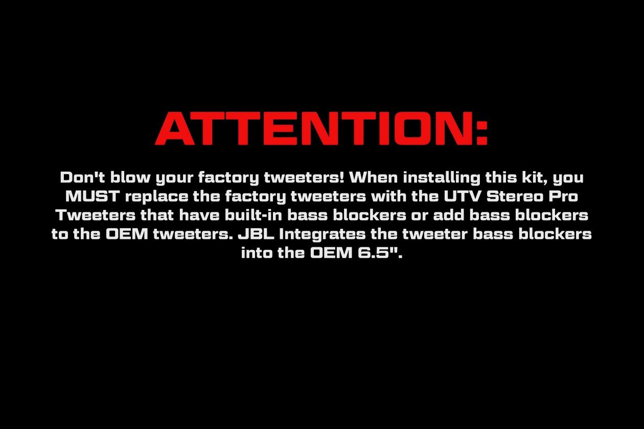 POLARIS® RANGER 1500 FRONT SPEAKER ADAPTER KIT with Signature Series 6.5&quot; Speakers and 1&quot; Tweeters