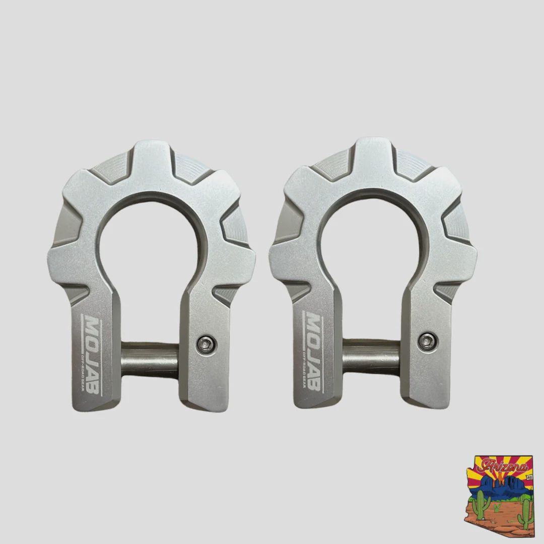 3/4'' Extreme duty Aluminum D-Shackle set (9T) (LIFETIME WARRANTY*), Color: Aluminum finish (Raw, uncoated)