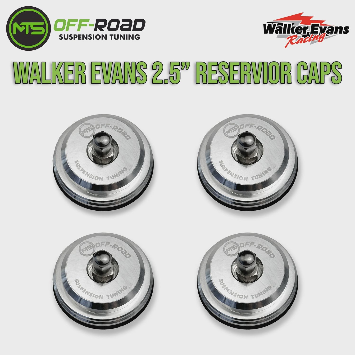 MTS Off-Road Schrader Valve Reservoir Caps (FOR WALKER EVANS SHOCKS)