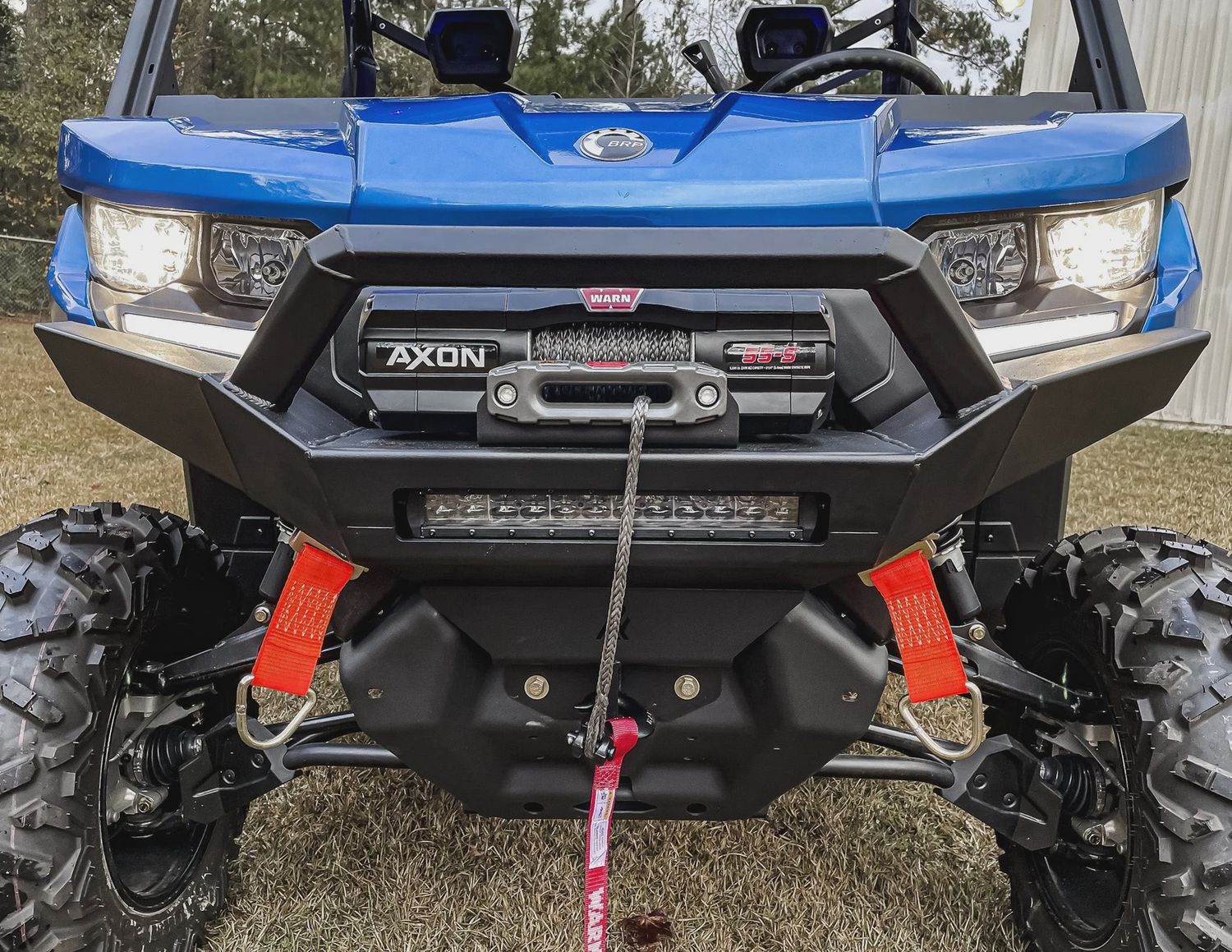 Defender Front Winch Bumper No Lights Raw Thumper Fab