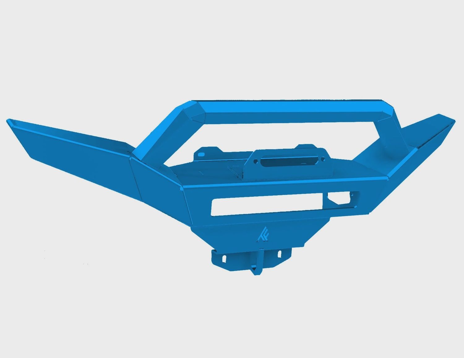 Defender Front Winch Bumper No Lights Black Thumper Fab