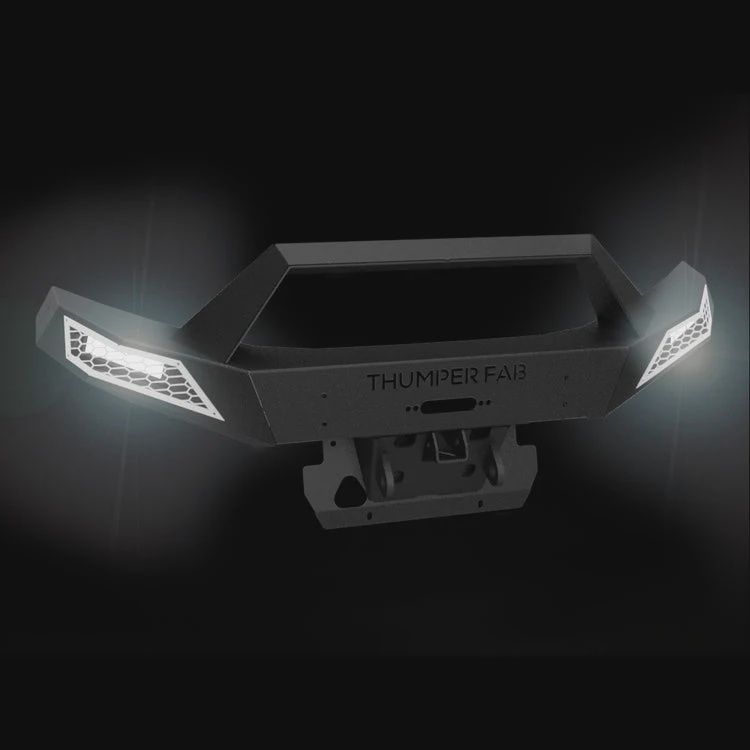 Polaris Ranger 1000 Front Winch Bumper No Light Kit Black With Jewel Gray Accent Panels Thumper Fab