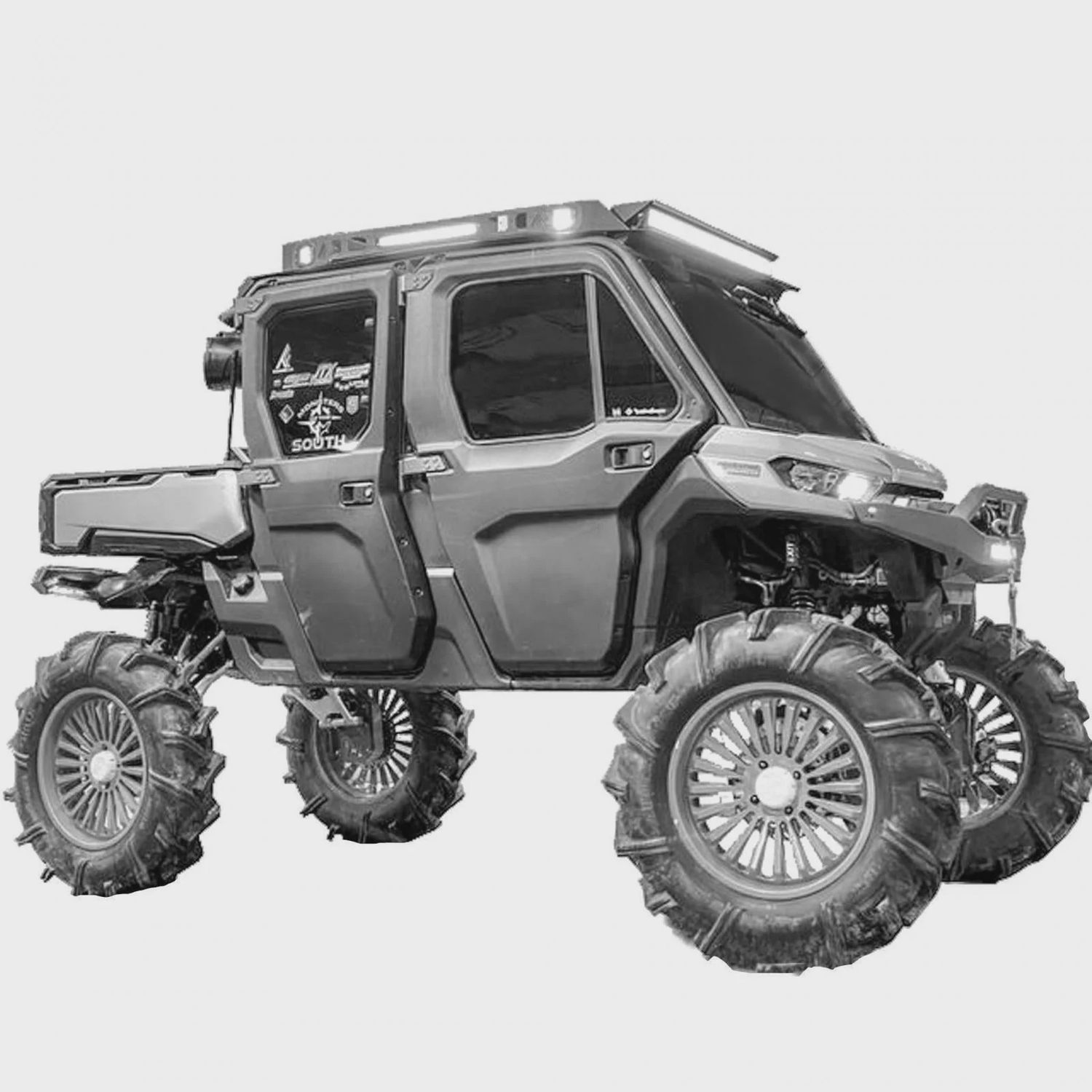 Can-Am Defender MAX Audio Roof Level 5 Black Thumper Fab