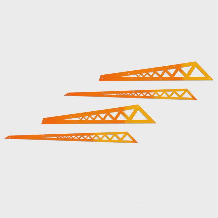 Polaris RZR 2-Seat Audio Roof Accent Panel Set HL 2019 Orange Madness Thumper Fab