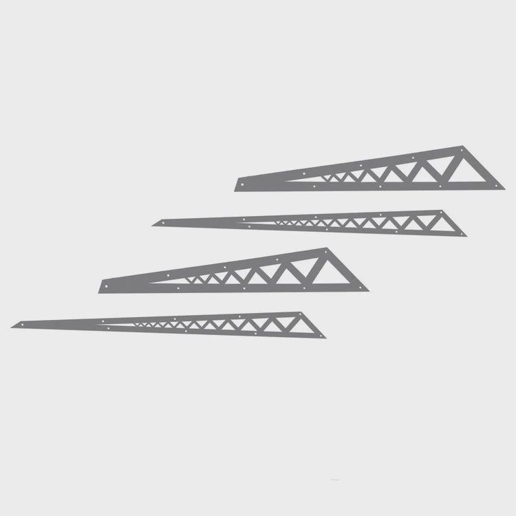 Polaris RZR 2-Seat Audio Roof Accent Panel Set Gray Thumper Fab