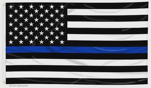 THIN BLUE LINE 3X5 FLAG