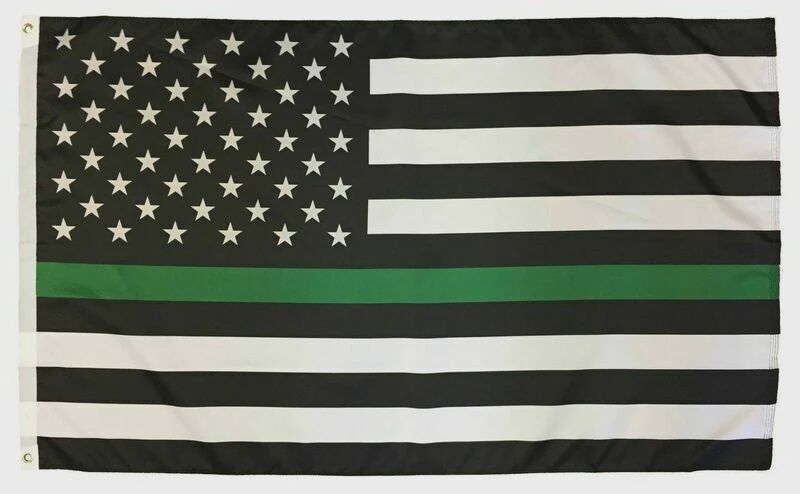 THIN GREEN LINE 3X5 FLAG
