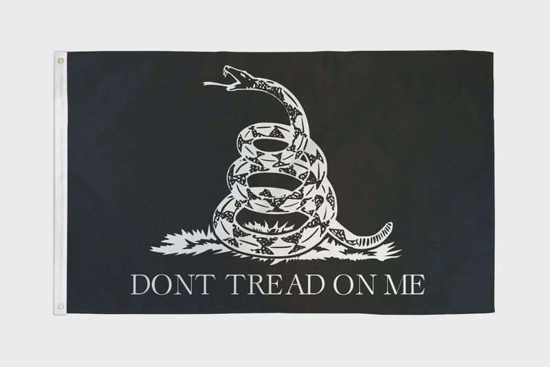 Don&#39;t Tread On Me (Black) 3x5&#39; FLAG