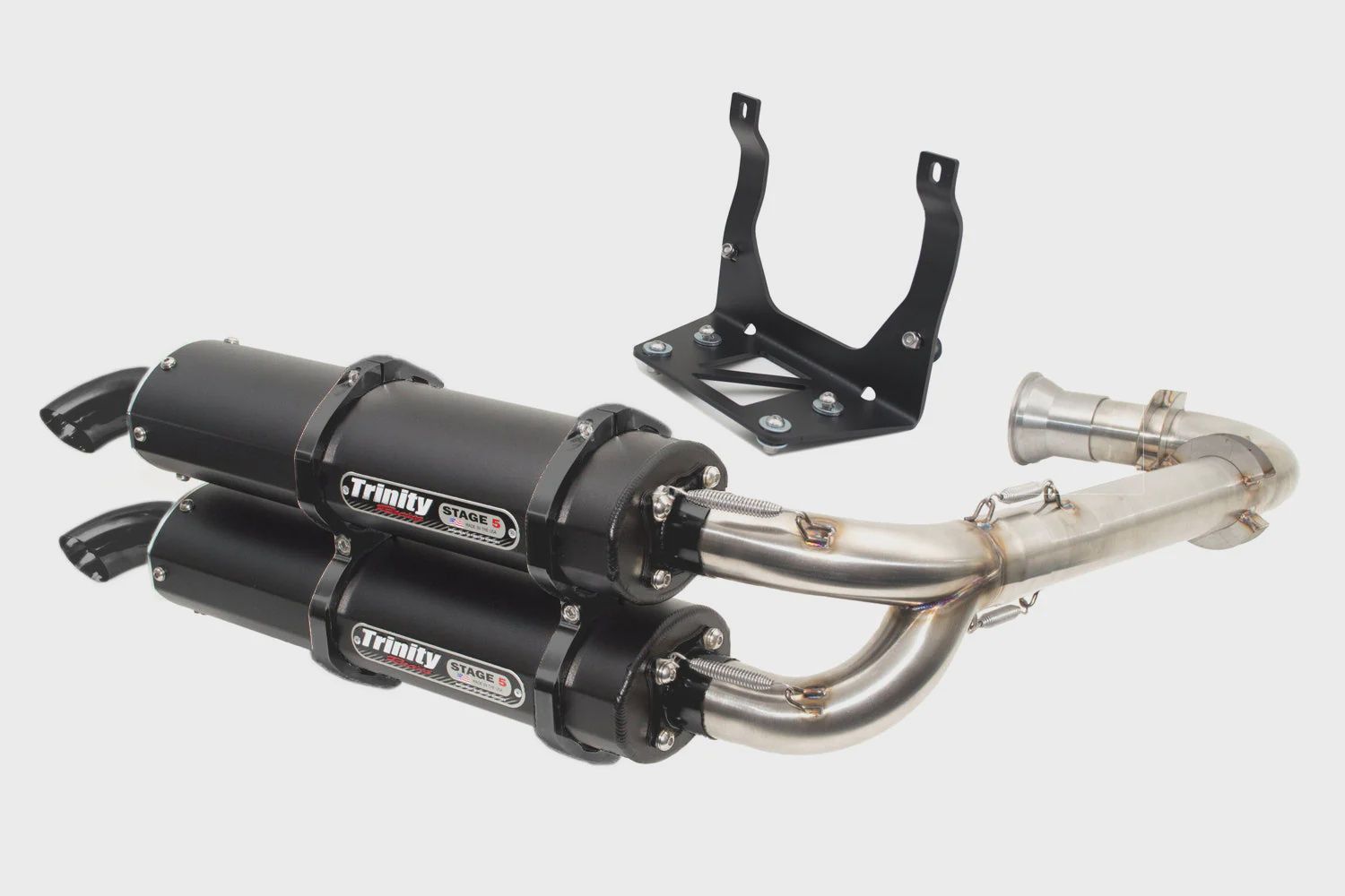 MAVERICK X3 DUAL FULL EXHAUST, Color: Cerakote w/ Stainless Header