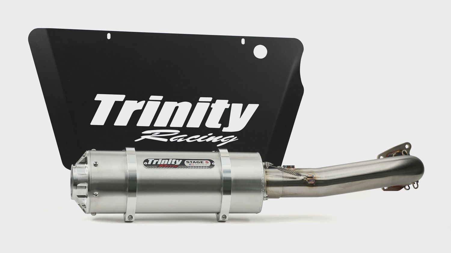 RZR TURBO STINGER EXHAUST, Finish: Brushed Stainless