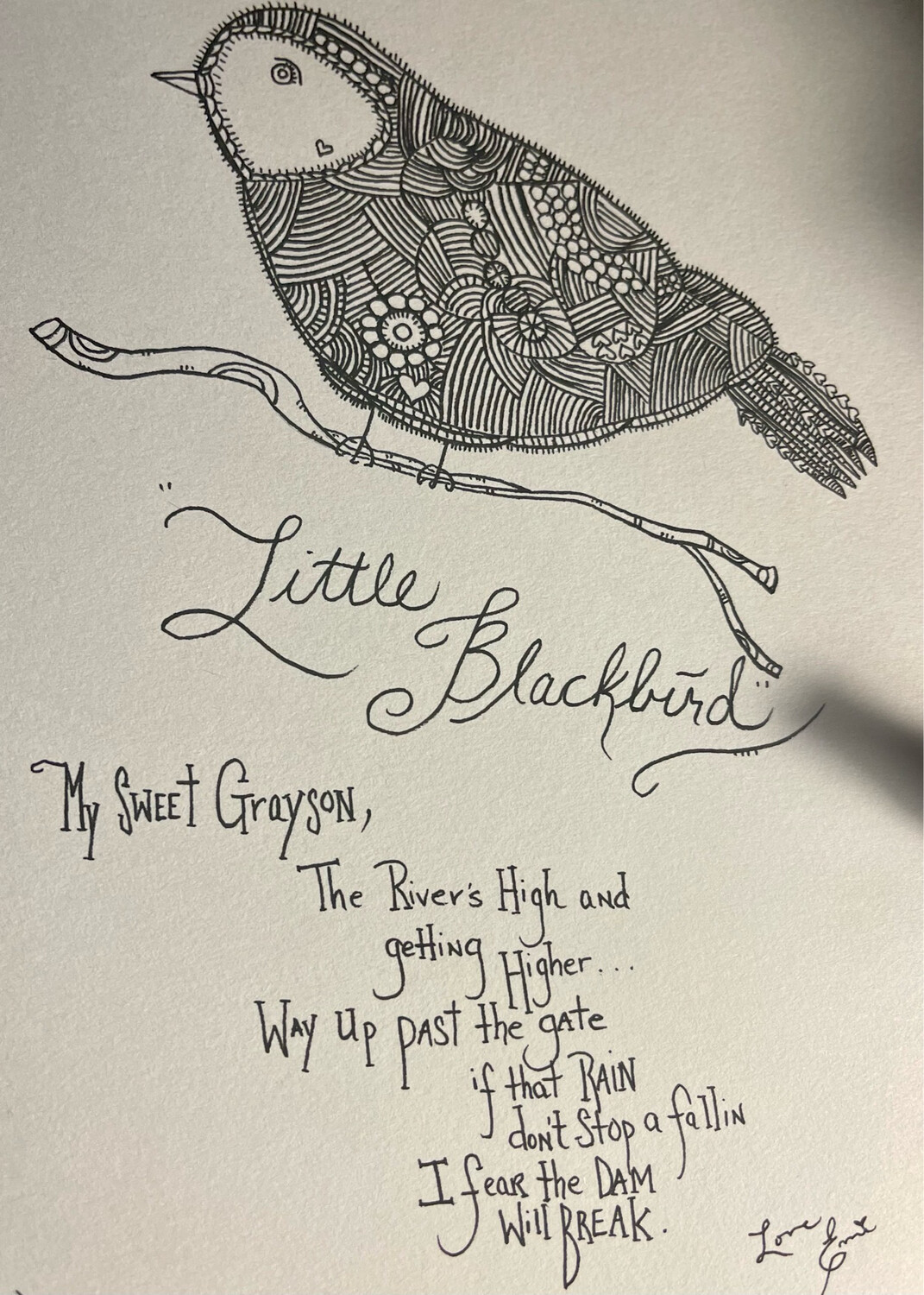 Little Blackbird Print