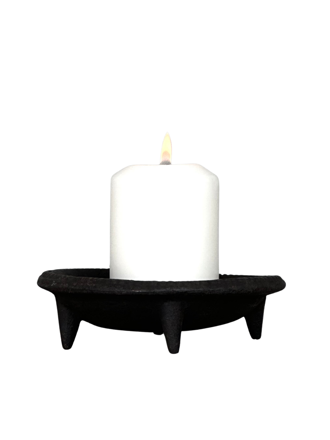 Minto Hand-Forged Cast Iron Candle Holder