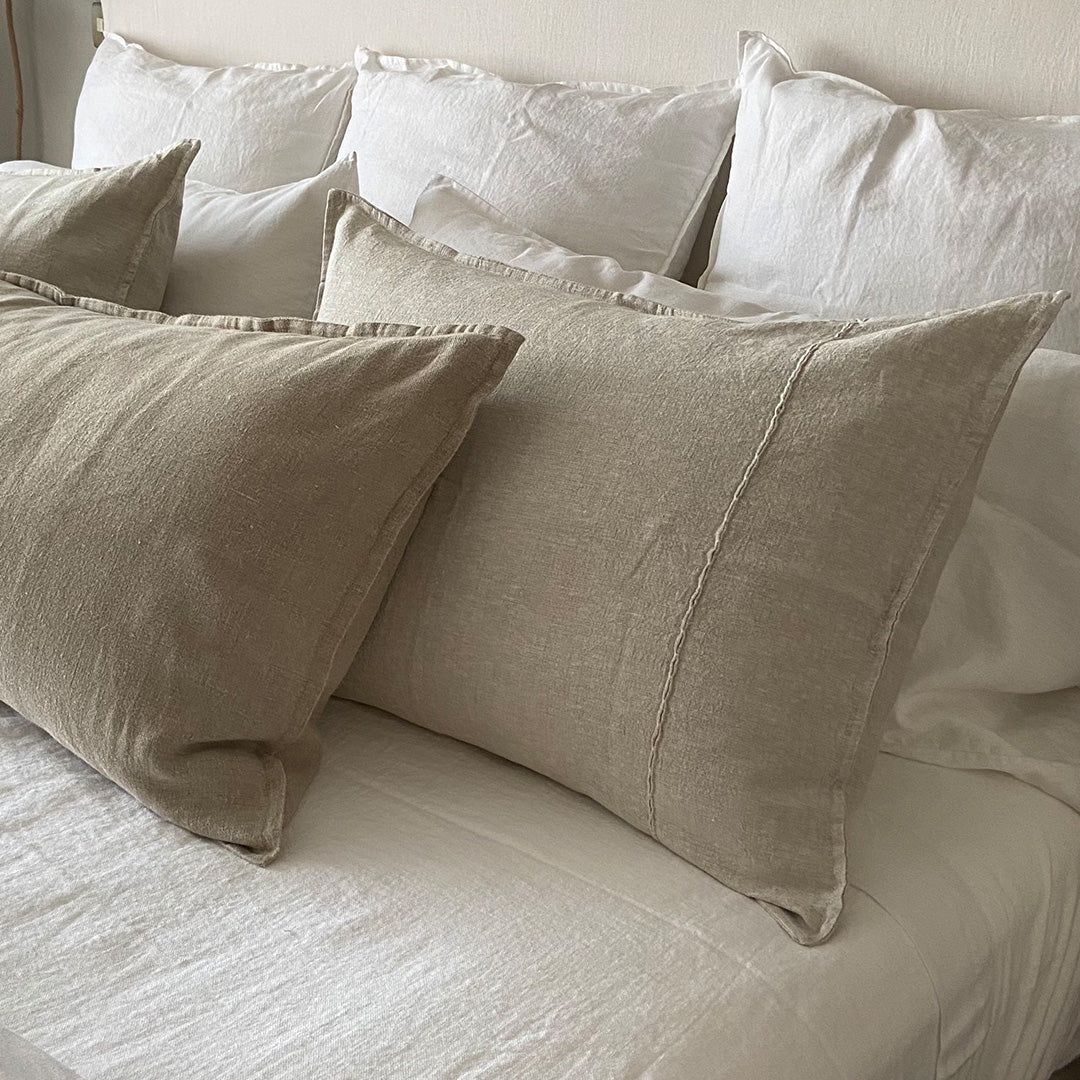Stitch Pillow Cover – Natural Sand Stitch Pillow Cover – Natural Sand