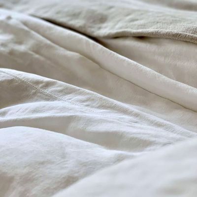 Ensemble de draps à ourlet - Blanc pur Ensemble de draps à ourlet - Blanc pur