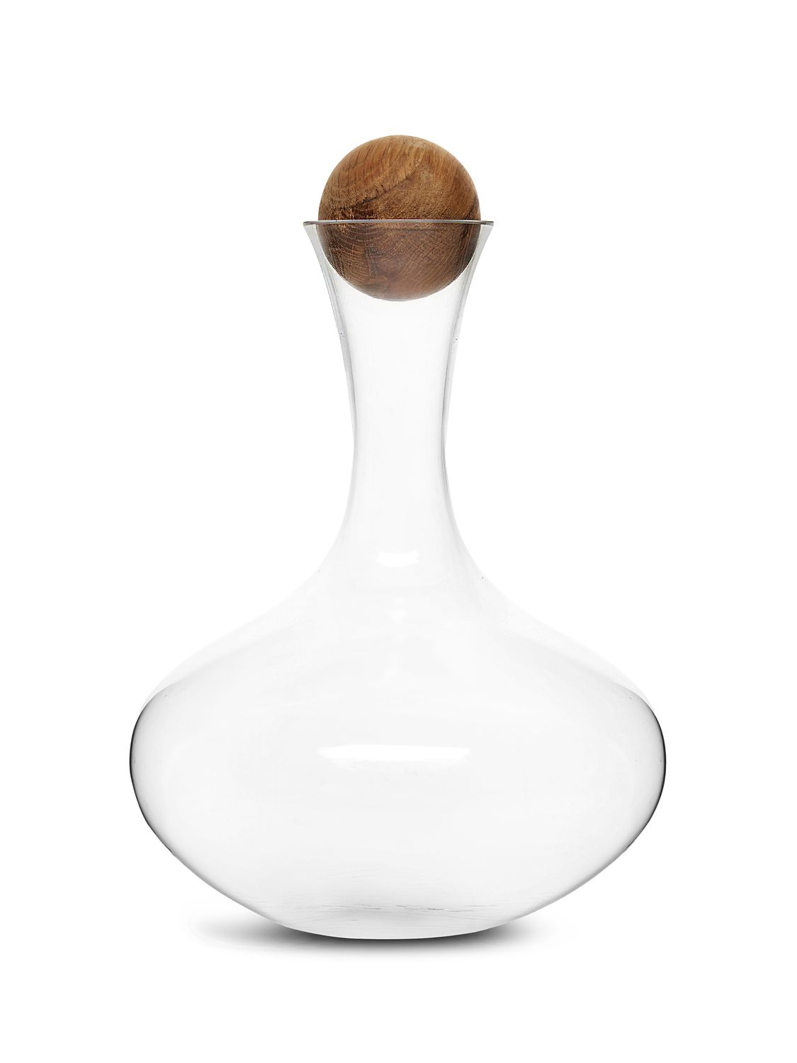 Nature wine carafe with oak stopper Nature wine carafe with oak stopper
