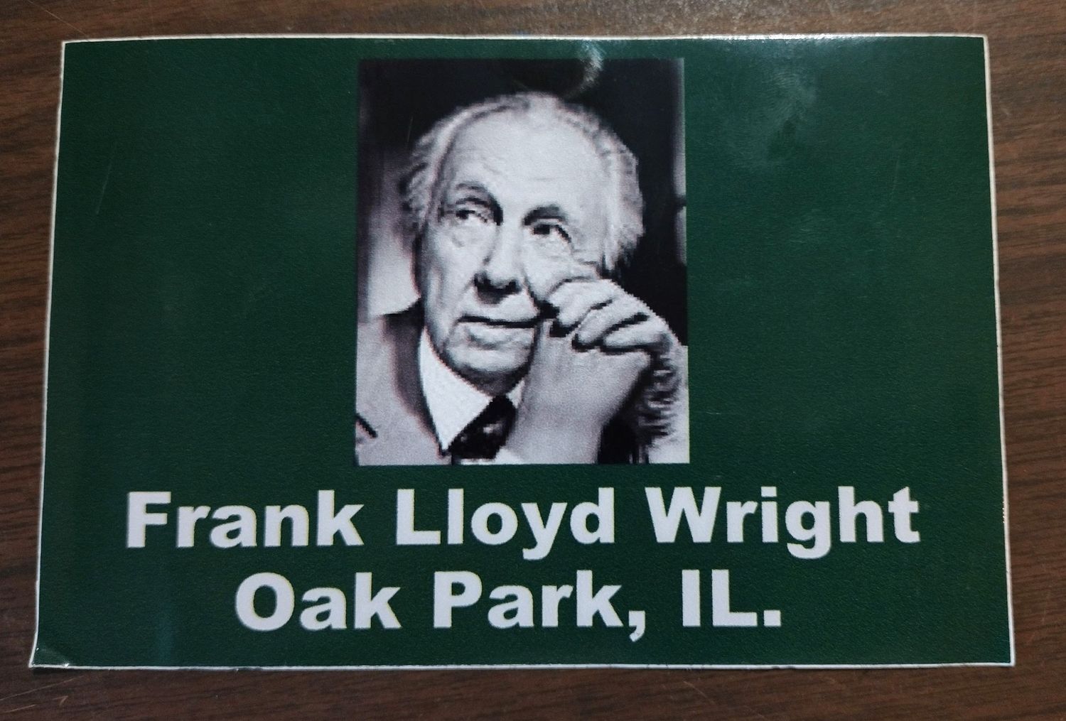Sticker, "Frank Lloyd Wright, Oak Park IL"