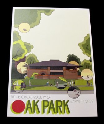 Chris Ware Heurtley House Poster (Oak Park)
